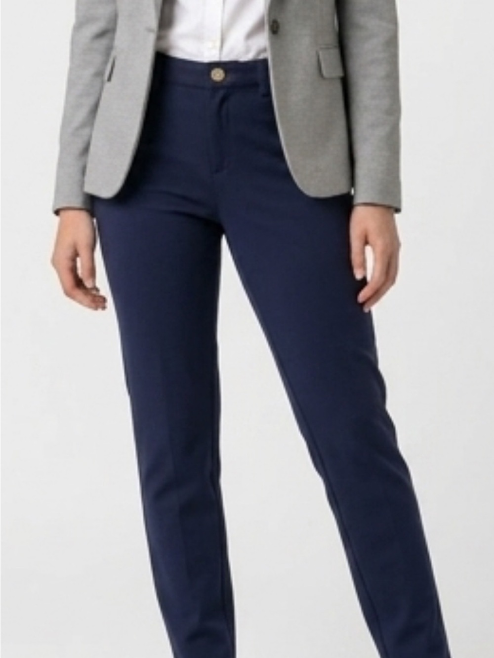 Michael Kors Navy Straight-Leg Dress Pants